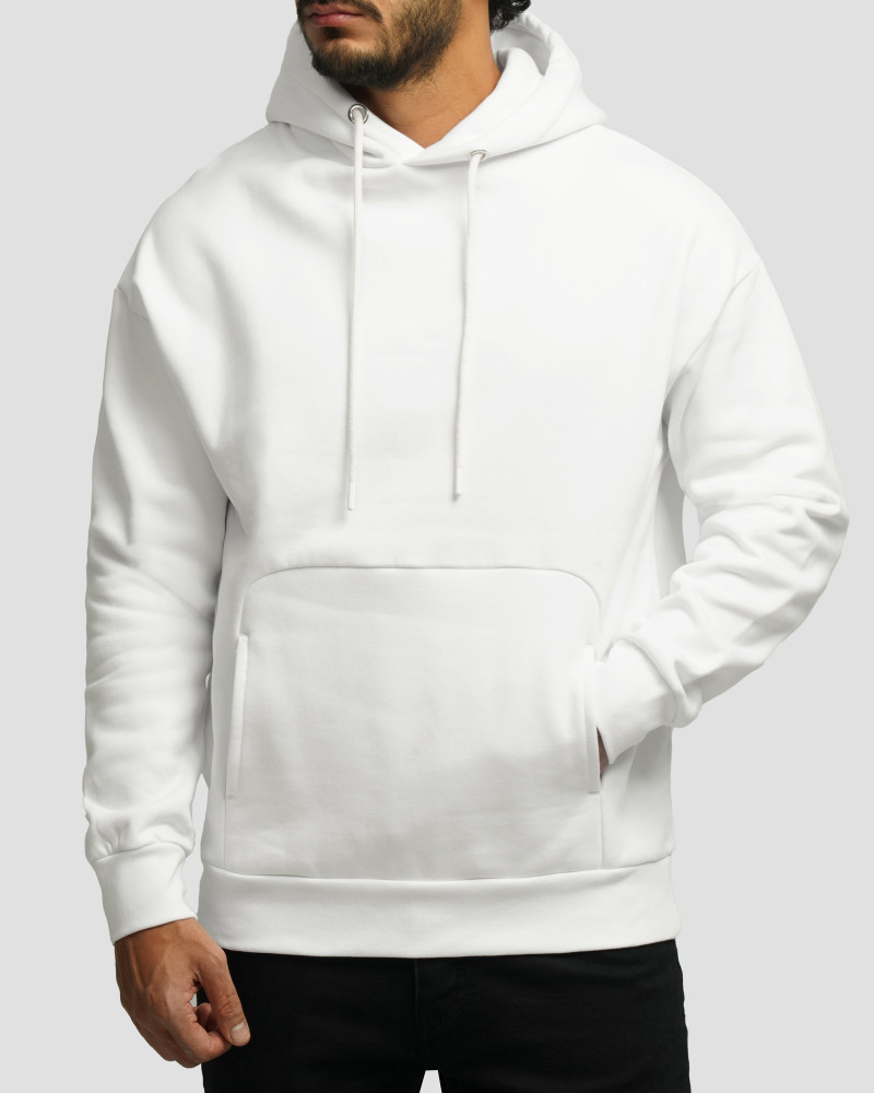 خرید و قیمت هودی کلاه دار ساده سفید 24371251