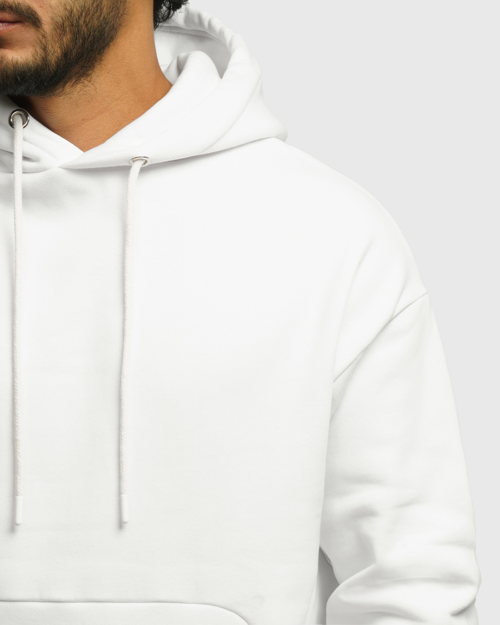 خرید و قیمت هودی کلاه دار ساده سفید 24371251