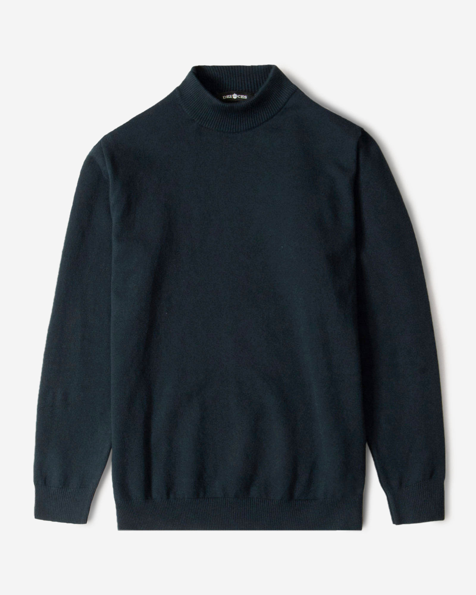 پلیور بافت مردانه آستین بلند یقه 5 سانت سرمه ای 22250101