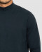 پلیور بافت مردانه آستین بلند یقه 5 سانت سرمه ای 22250101