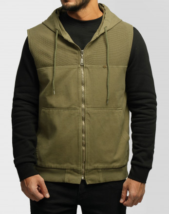 جلیقه کتان مردانه سبز 24314114