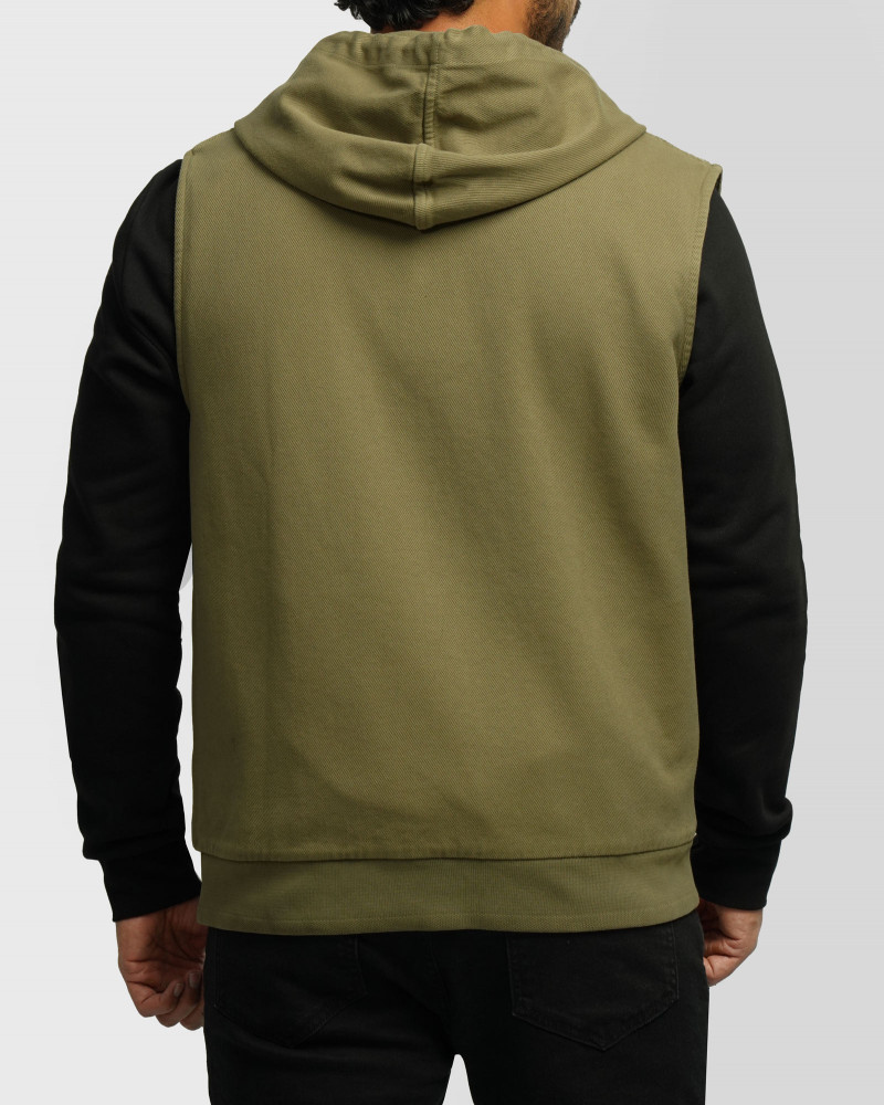 جلیقه کتان مردانه سبز 24314114