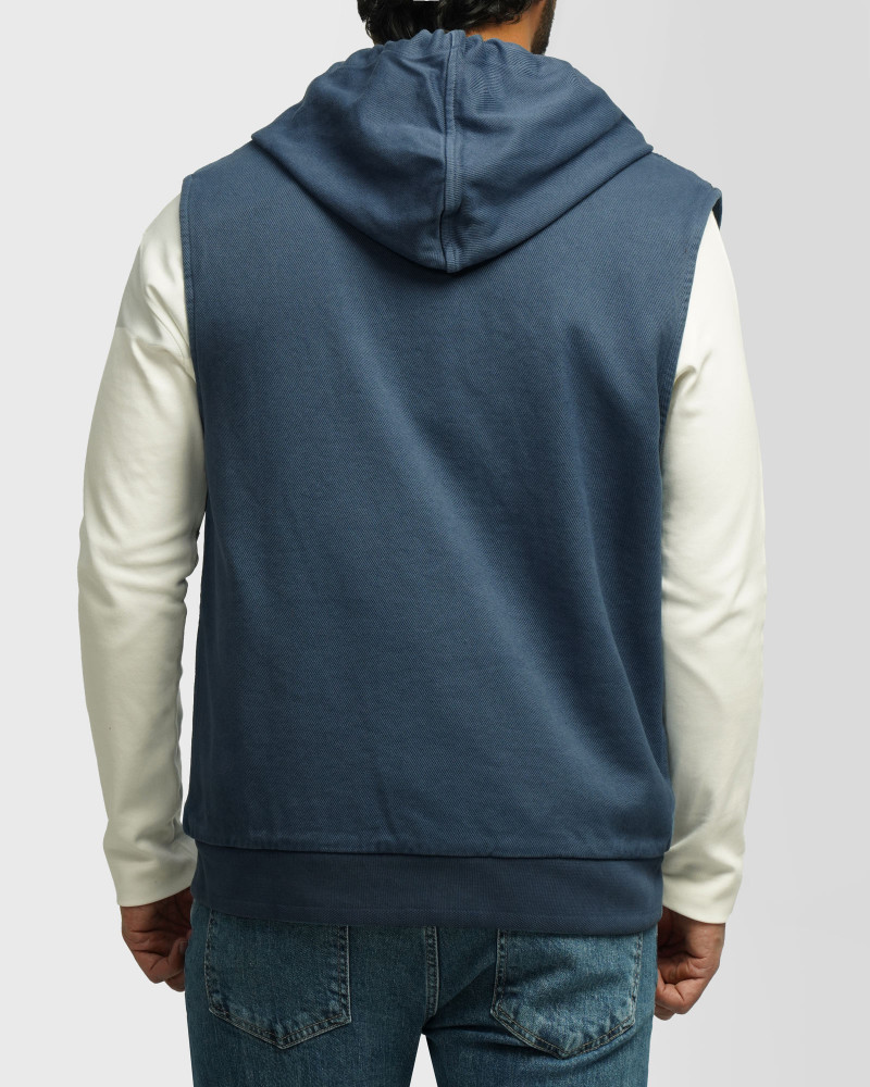 جلیقه کتان مردانه آبی 24314114