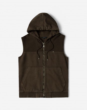 جلیقه کتان مردانه قهوه ای 24314114