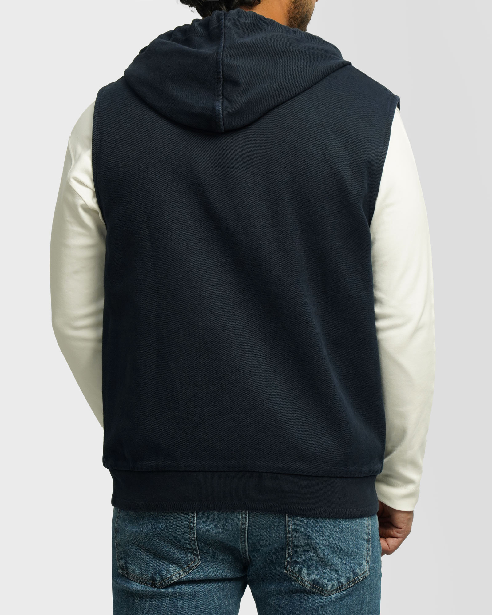 جلیقه کتان مردانه سرمه ای 24314114