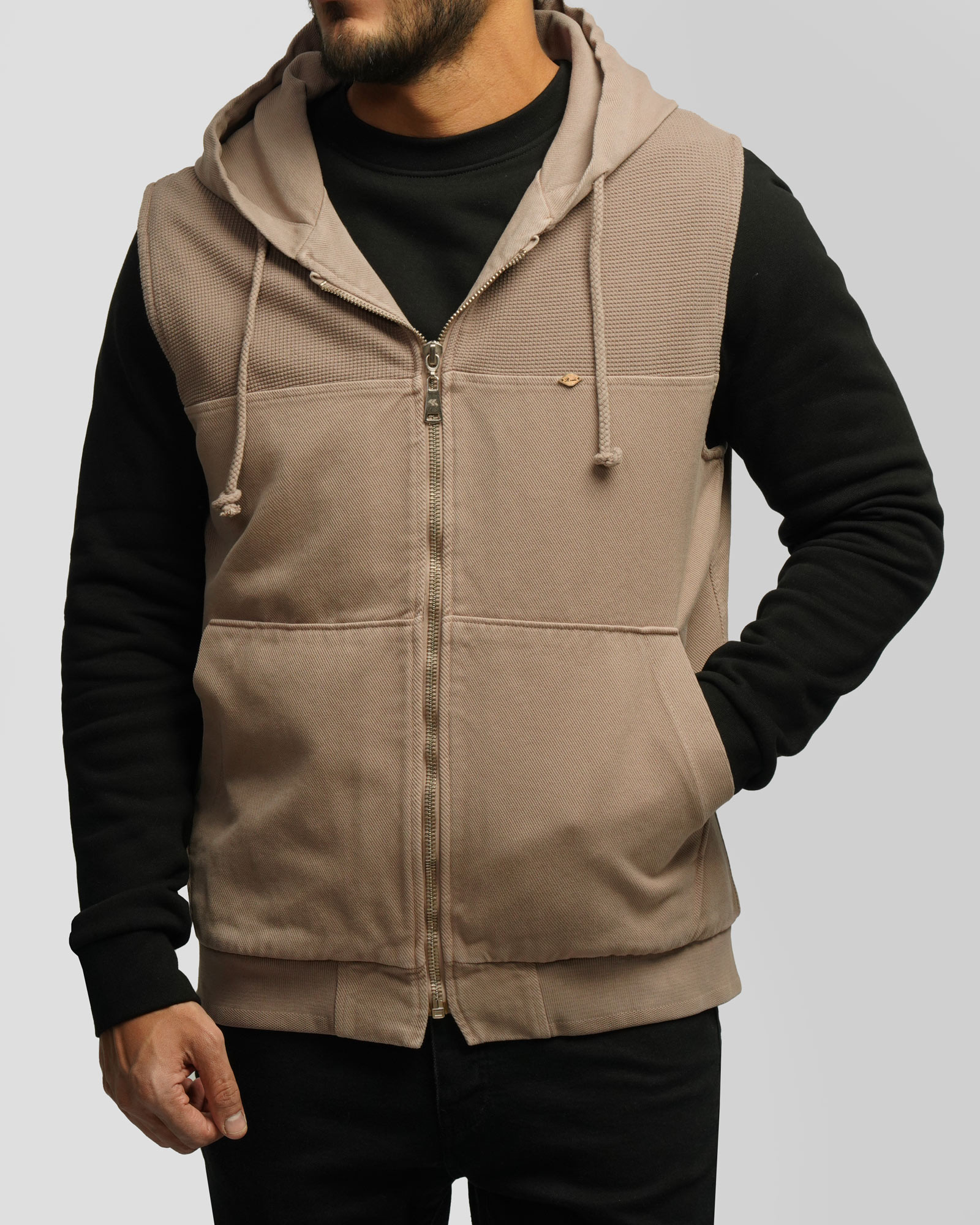 جلیقه کتان مردانه کرم 24314114