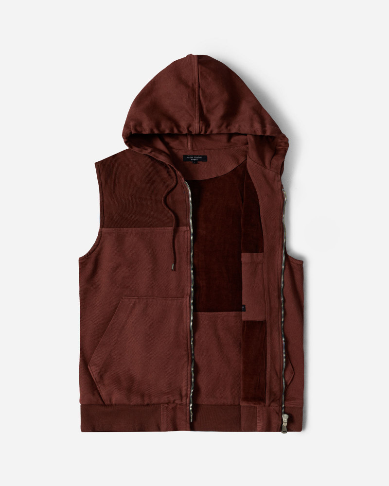 جلیقه کتان مردانه زرشکی 24314114