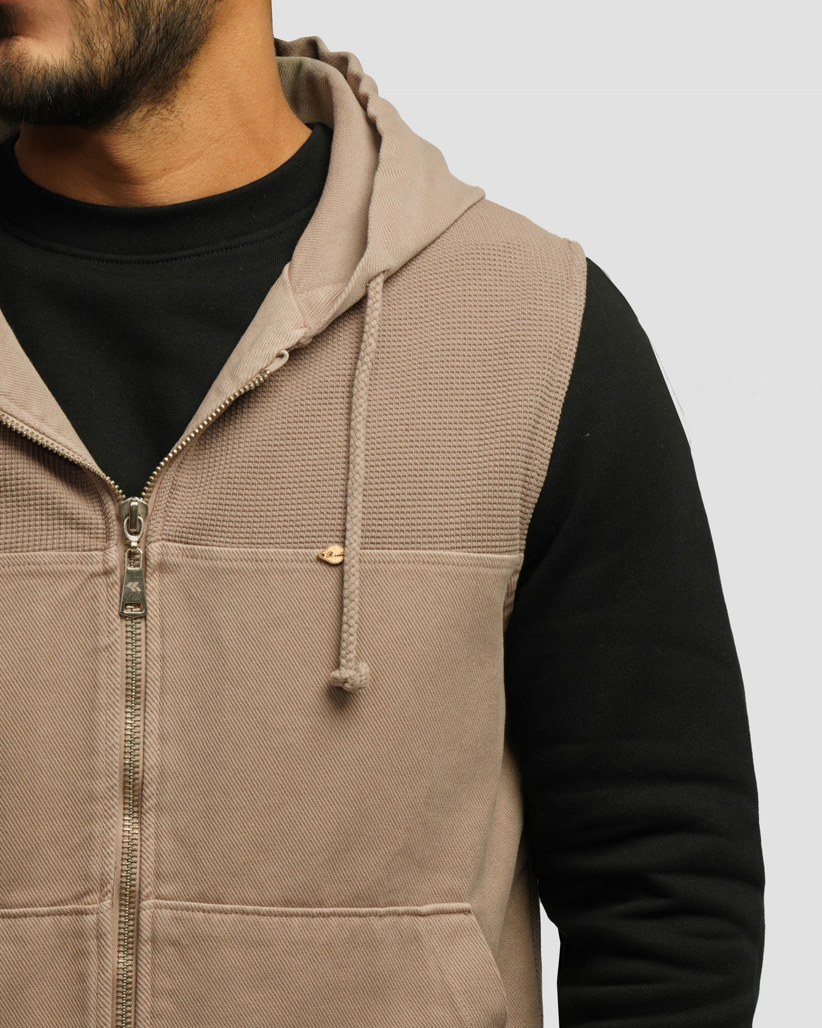 جلیقه کتان مردانه کرم 24314114