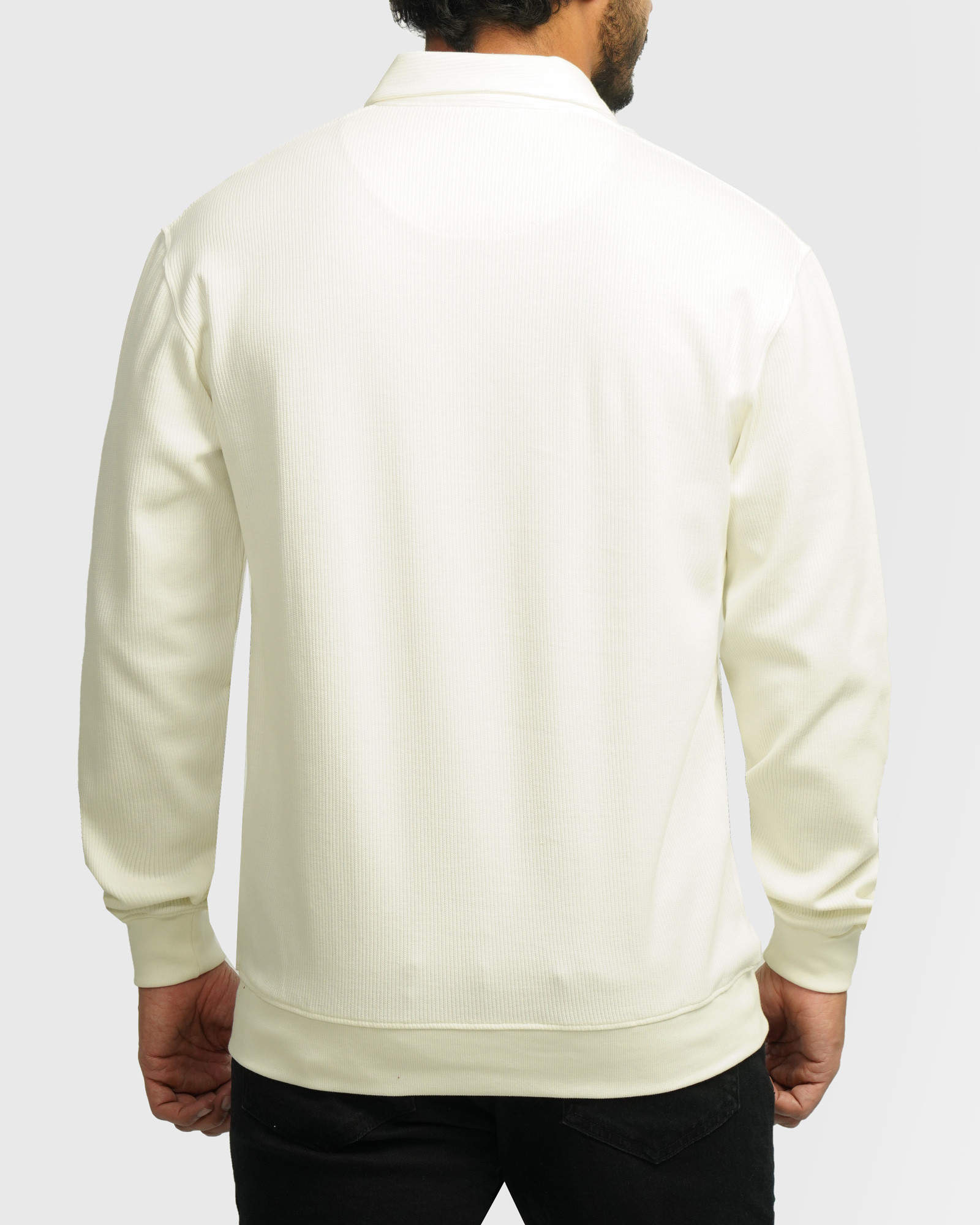 خرید و قیمت پولوشرت آستین بلند نیم زیپ مردانه سفید 24386111خرید و قیمت پولوشرت آستین بلند نیم زیپ مردانه سفید 24386111