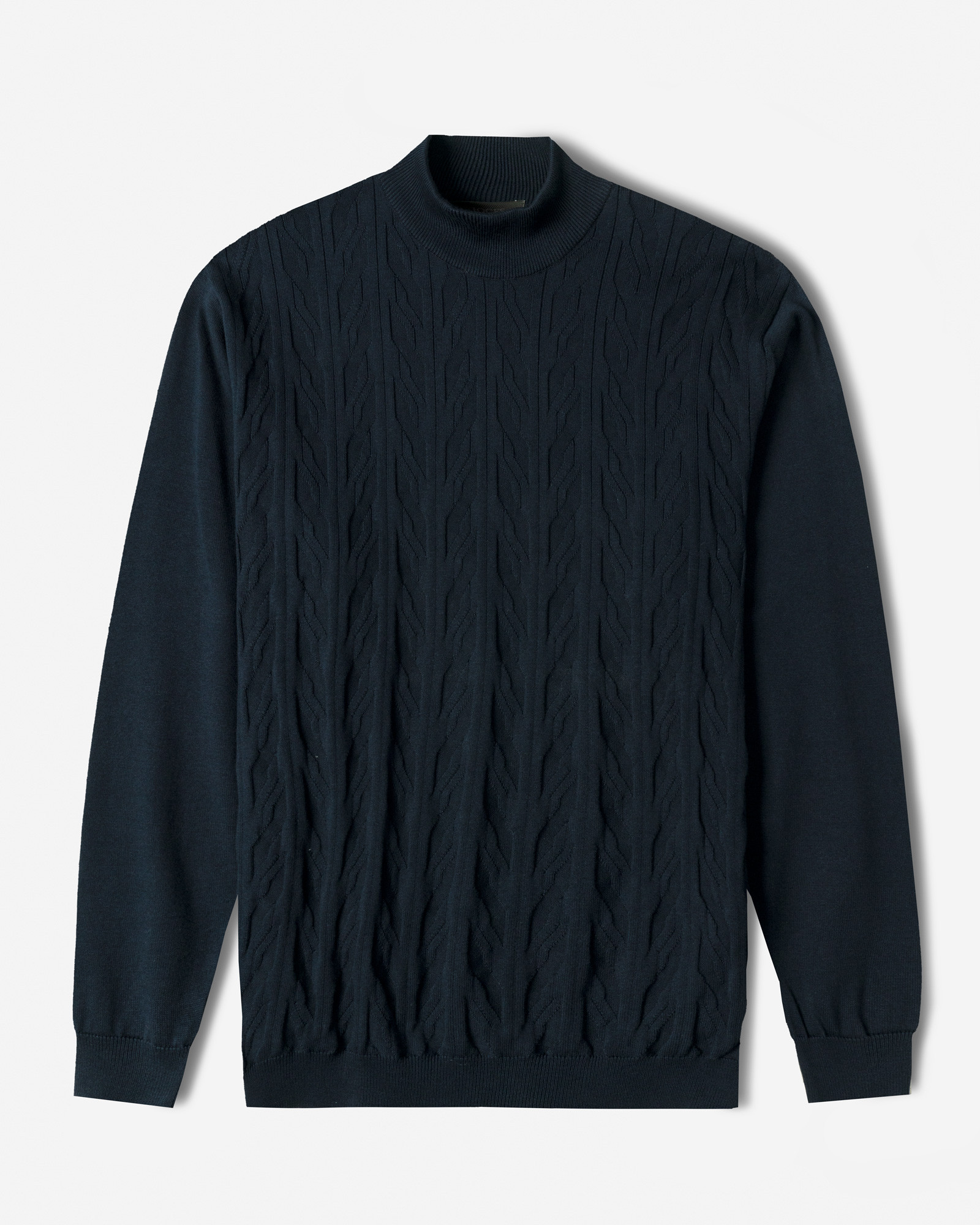 خرید و قیمت پلیور یقه 5 سانت طرح دار مردانه سرمه ای 24250106