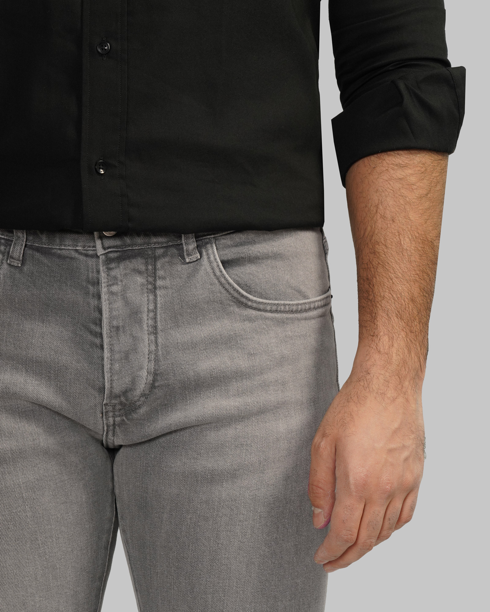 خرید و قیمت شلوار جین مینی (Mini) ساده مردانه خاکستری 24324812