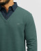 پلیور یقه پیراهنی ساده سبز 24388144