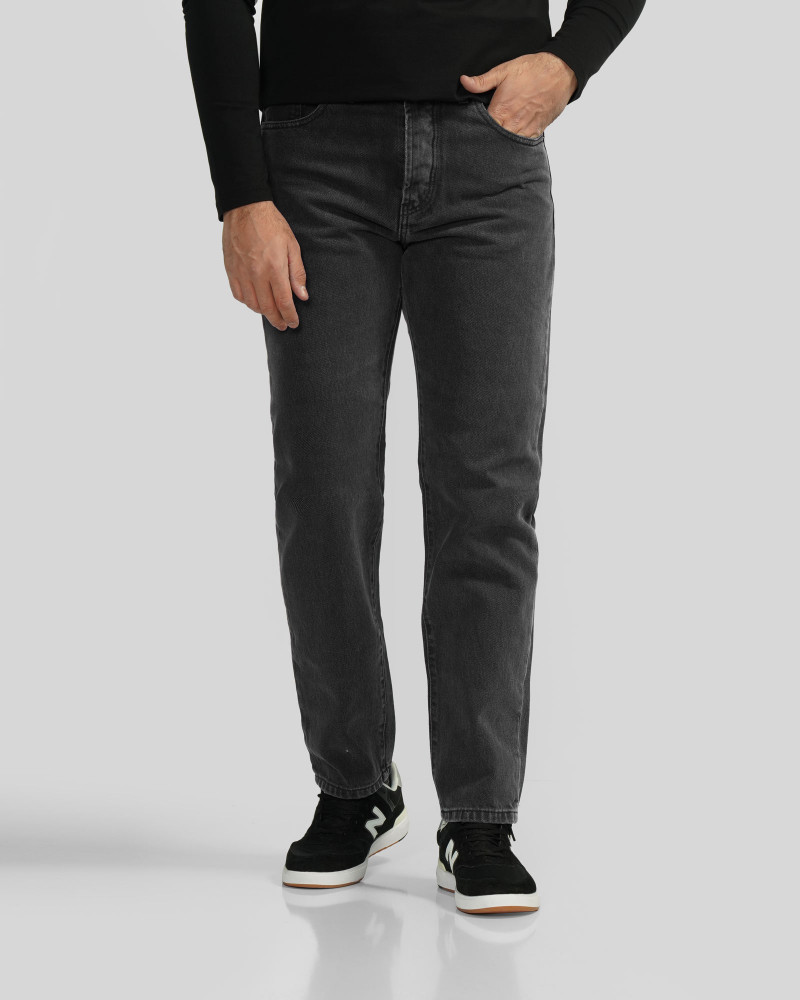 شلوار جین رگولار (Relax vintage) ساده مردانه دودی 24312249