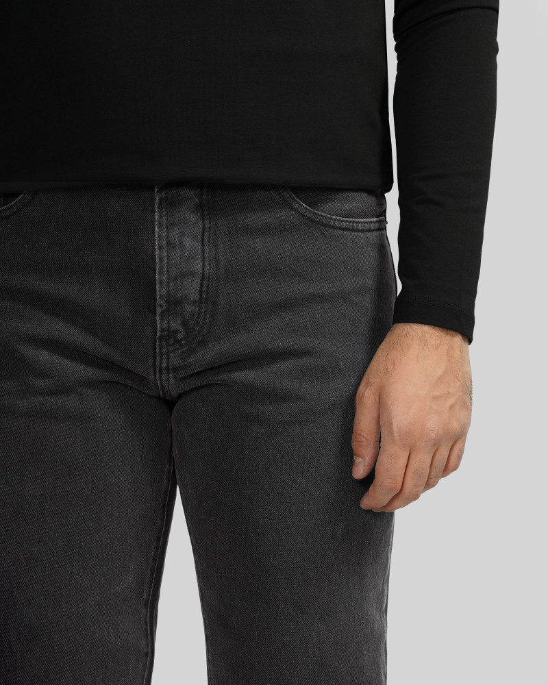 شلوار جین رگولار (Relax vintage) ساده مردانه دودی 24312249