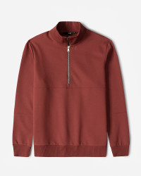 پلیور نیم زیپ مردانه زرشکی 24341129