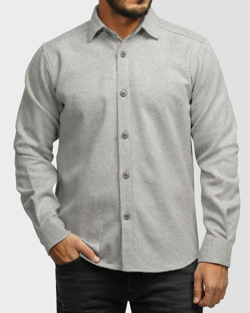 پیراهن ضخیم مردانه طوسی 24352302