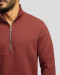 پلیور نیم زیپ مردانه زرشکی 24341129