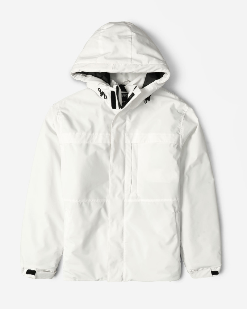 کاپشن مردانه کلاه دار سفید 24216370