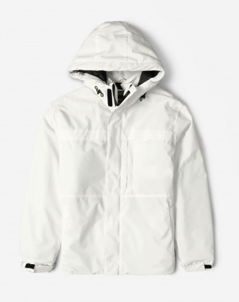 کاپشن مردانه کلاه دار سفید 24216370