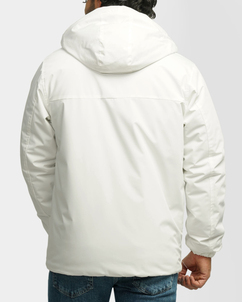 کاپشن مردانه کلاه دار سفید 24216370