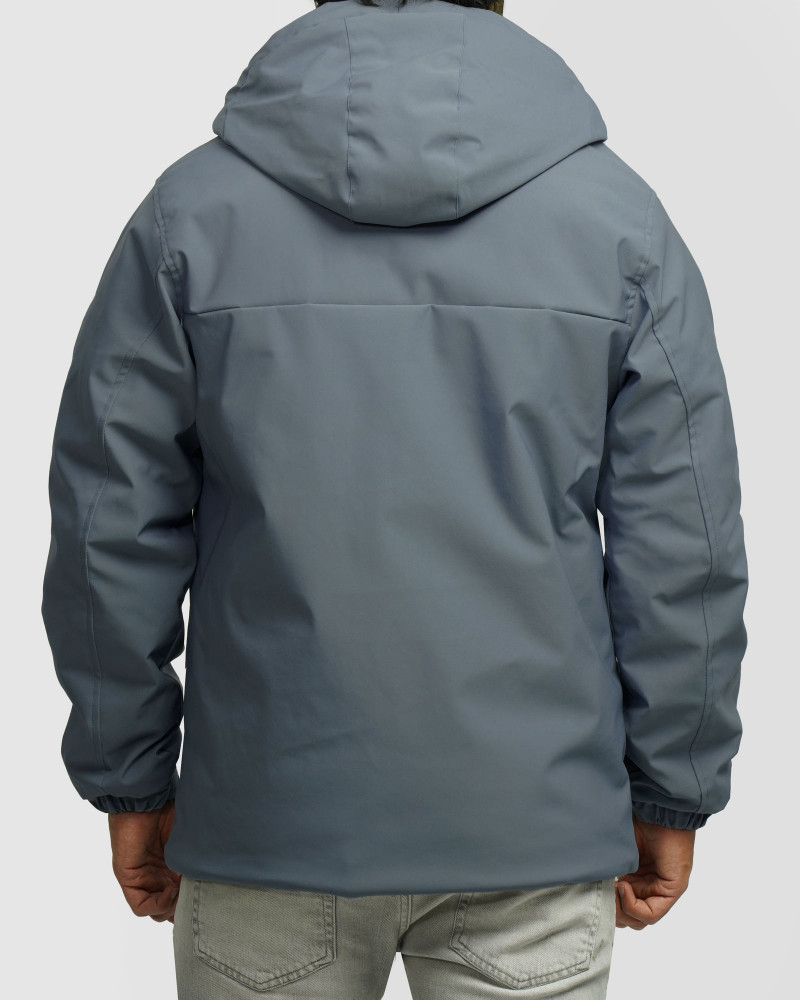 کاپشن مردانه کلاه دار آبی 24216370