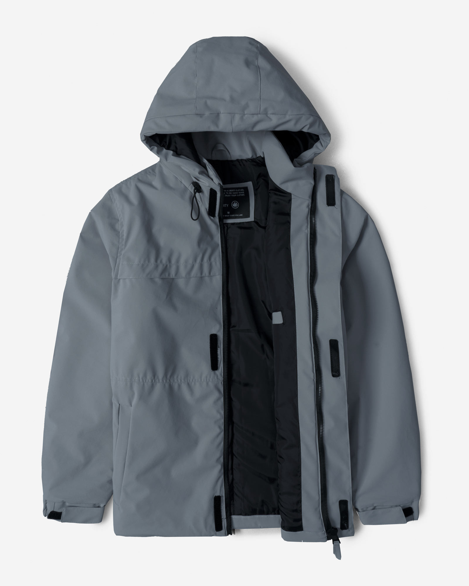 کاپشن مردانه کلاه دار آبی 24216370