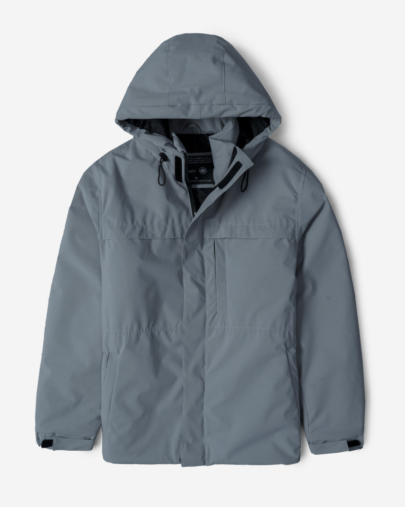 کاپشن مردانه کلاه دار آبی 24216370