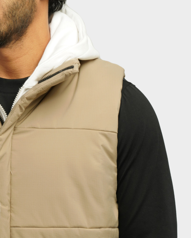 خرید و قیمت پافر مردانه کلاه دار کرم 24253174