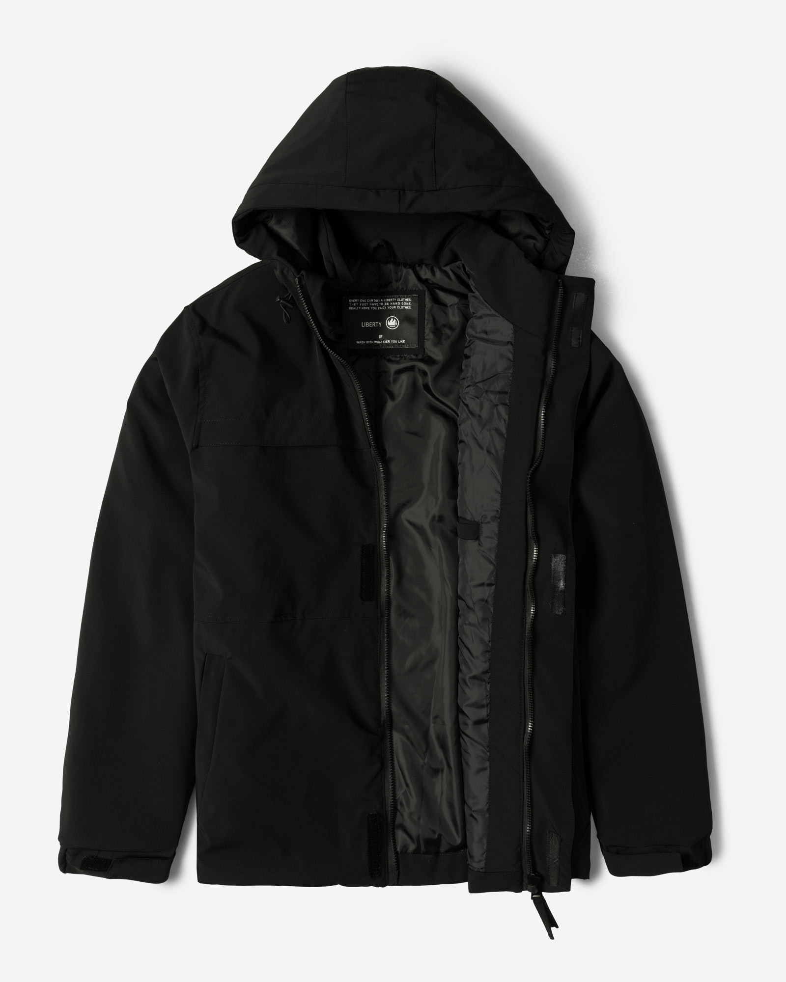 کاپشن مردانه کلاه دار مشکی 24216370