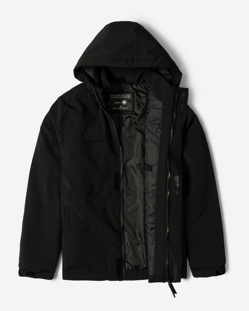 کاپشن مردانه کلاه دار مشکی 24216370