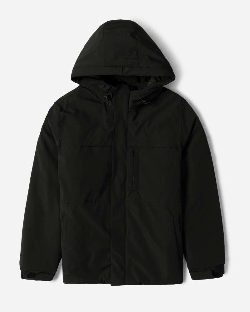 کاپشن مردانه کلاه دار مشکی 24216370