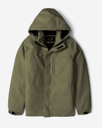  کاپشن مردانه کلاه دار سبز 24216370