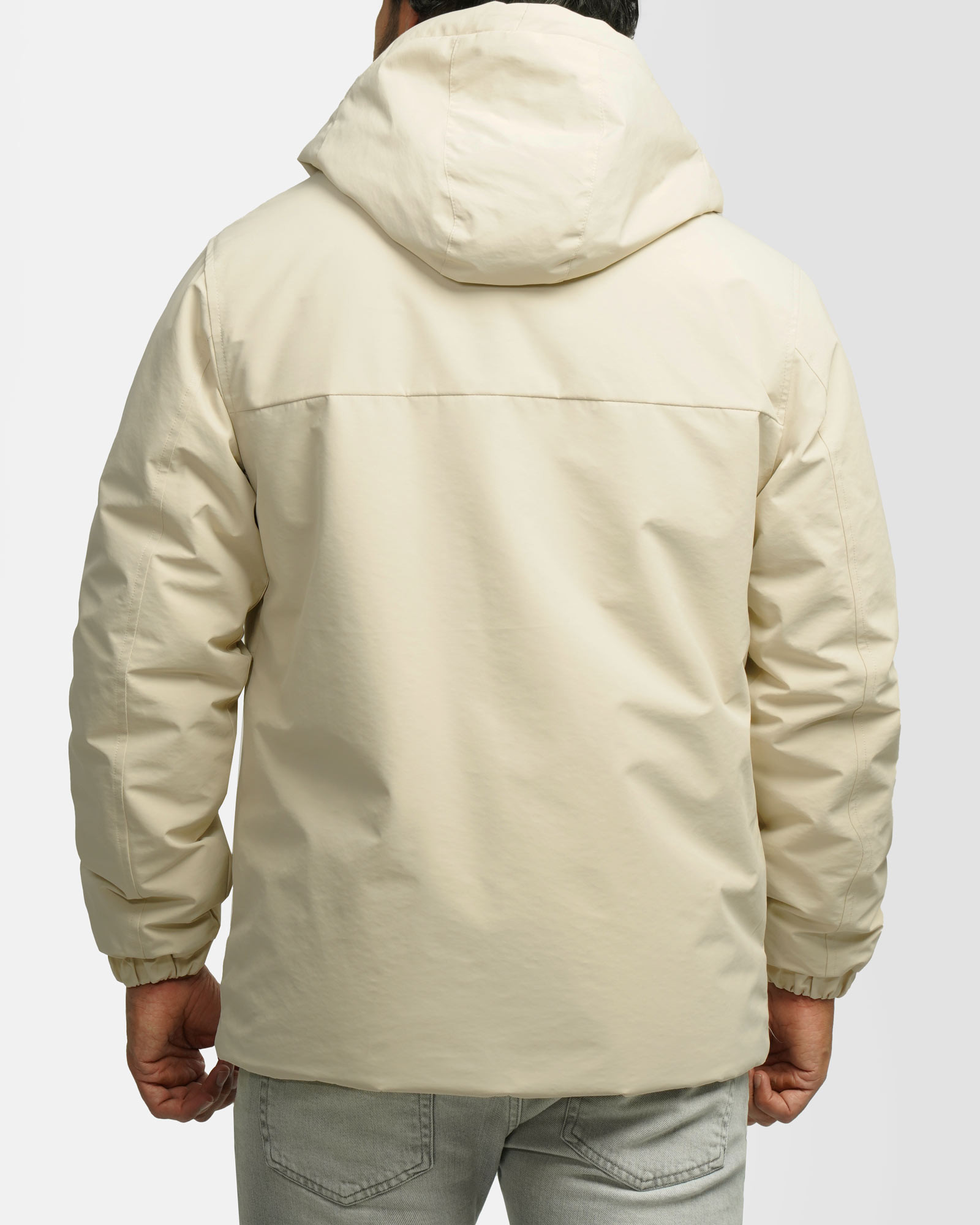 کاپشن مردانه کلاه دار کرم 24216370