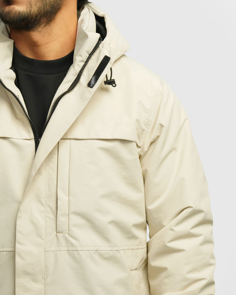 کاپشن مردانه کلاه دار کرم 24216370