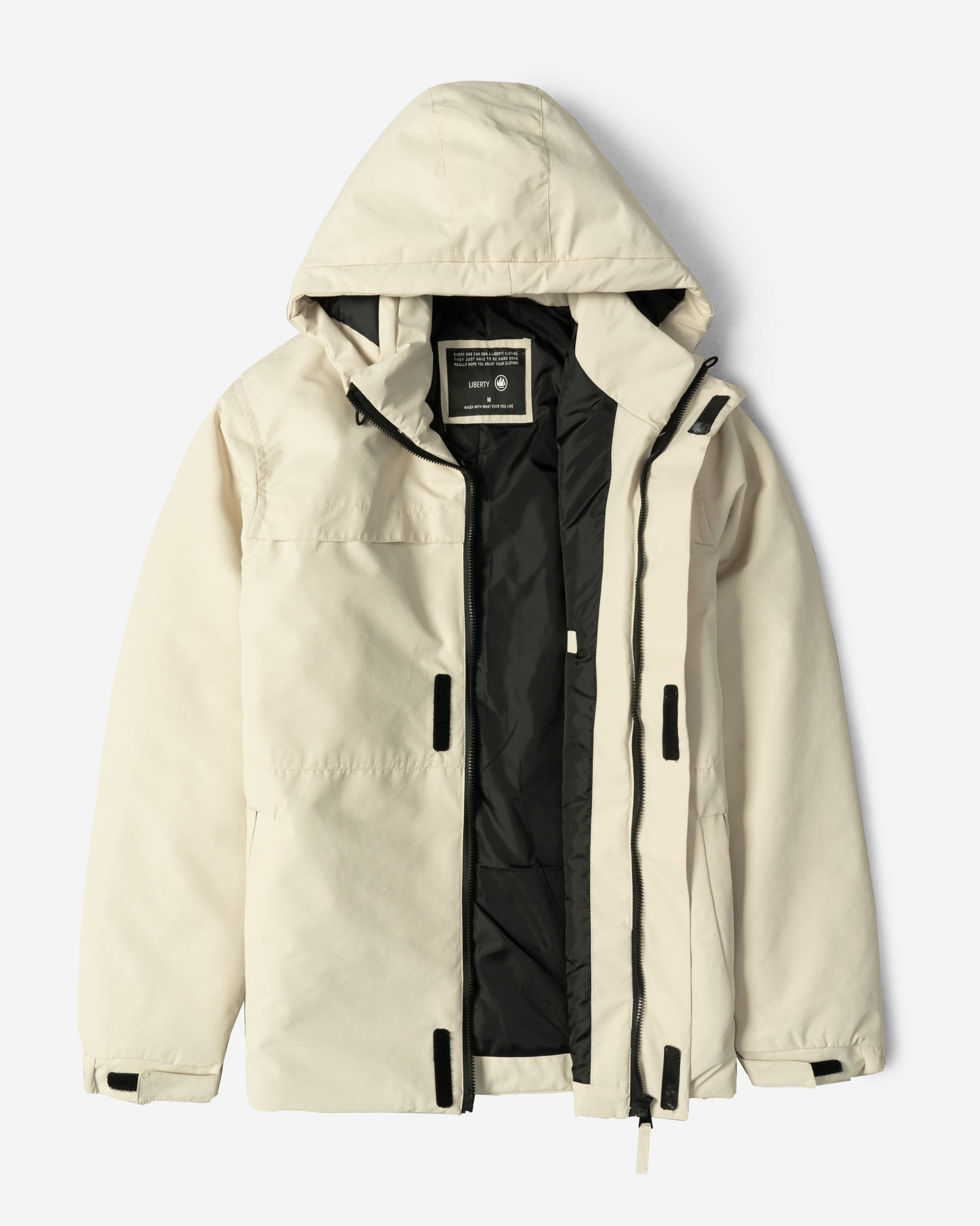 کاپشن مردانه کلاه دار کرم 24216370