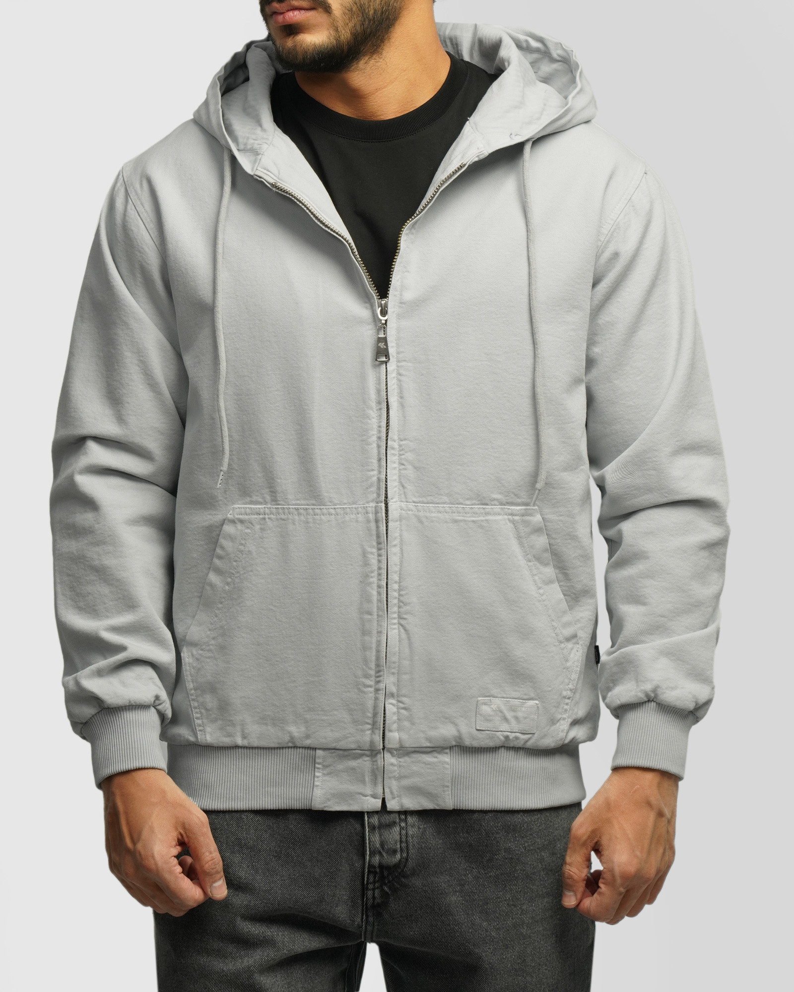 کاپشن کتان مردانه طوسی روشن 24387110