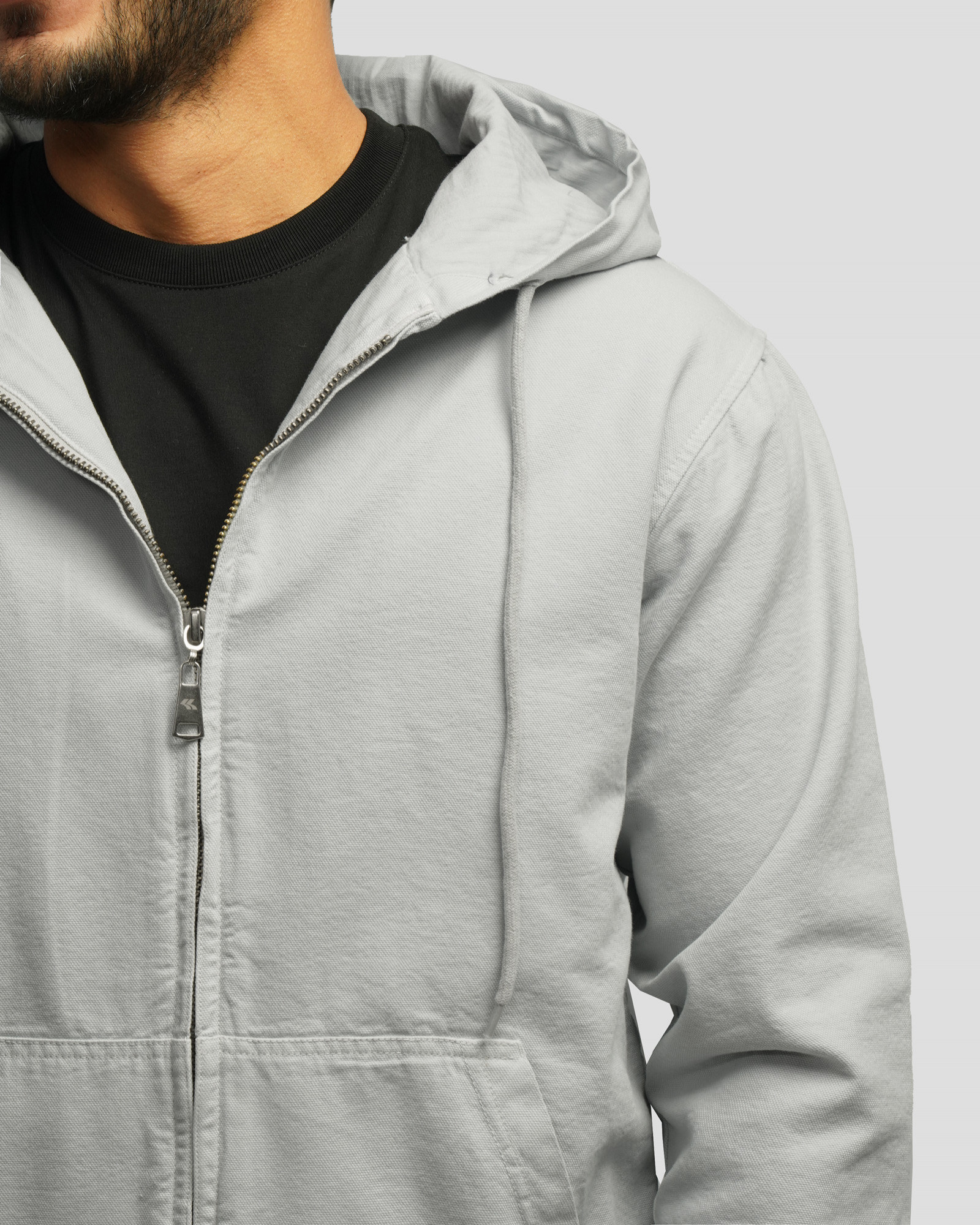 کاپشن کتان مردانه طوسی روشن 24387110