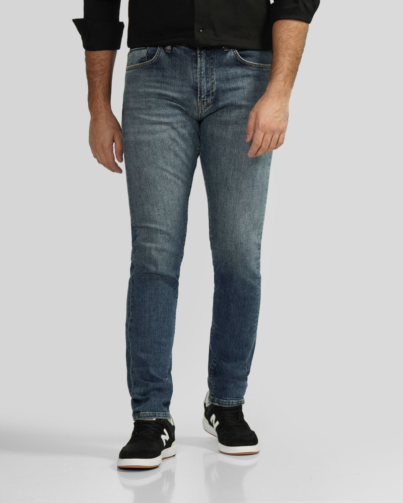 خرید و قیمت شلوار جین اسلیم ساده مردانه سرمه ای 24311446