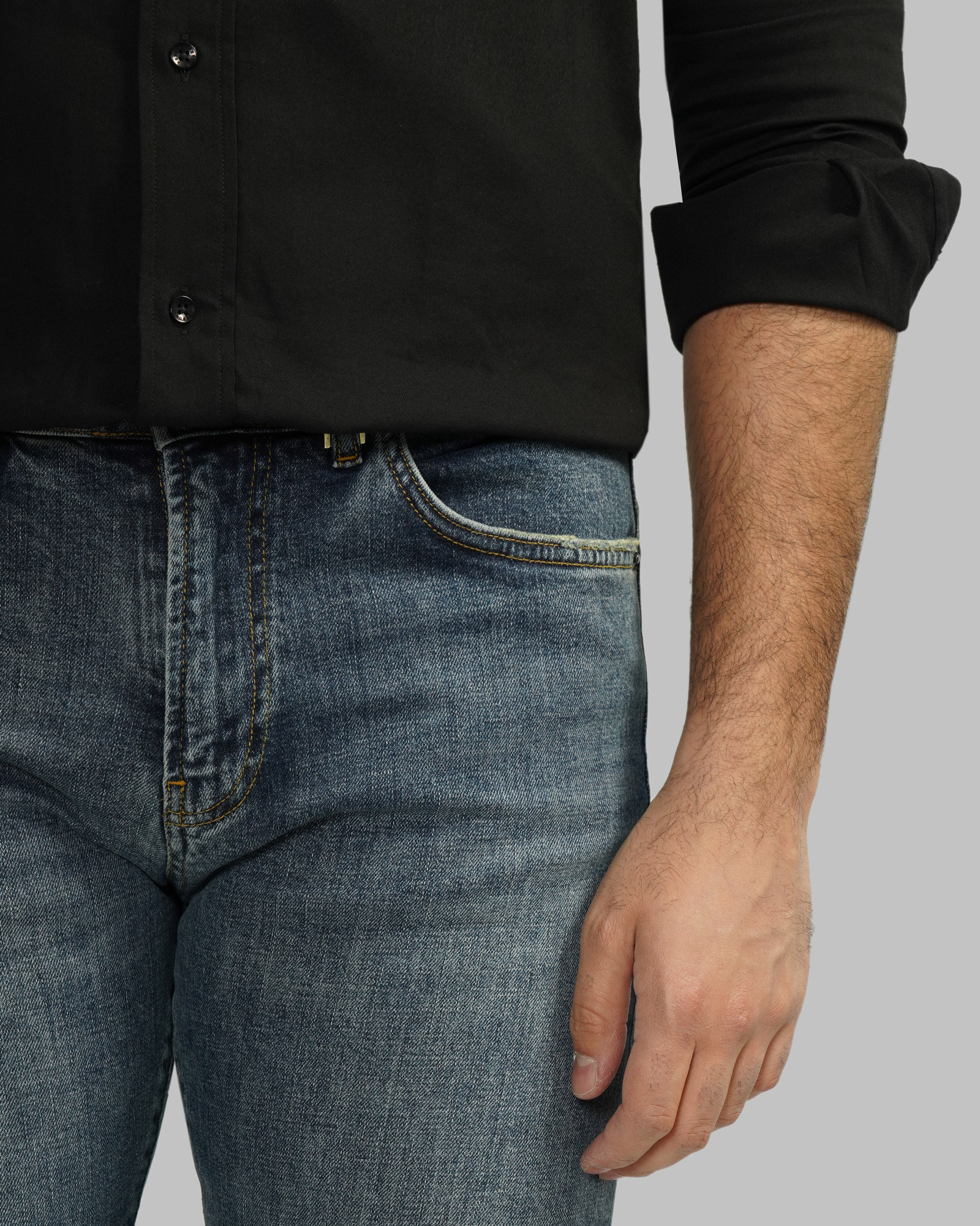 خرید و قیمت شلوار جین اسلیم ساده مردانه سرمه ای 24311446