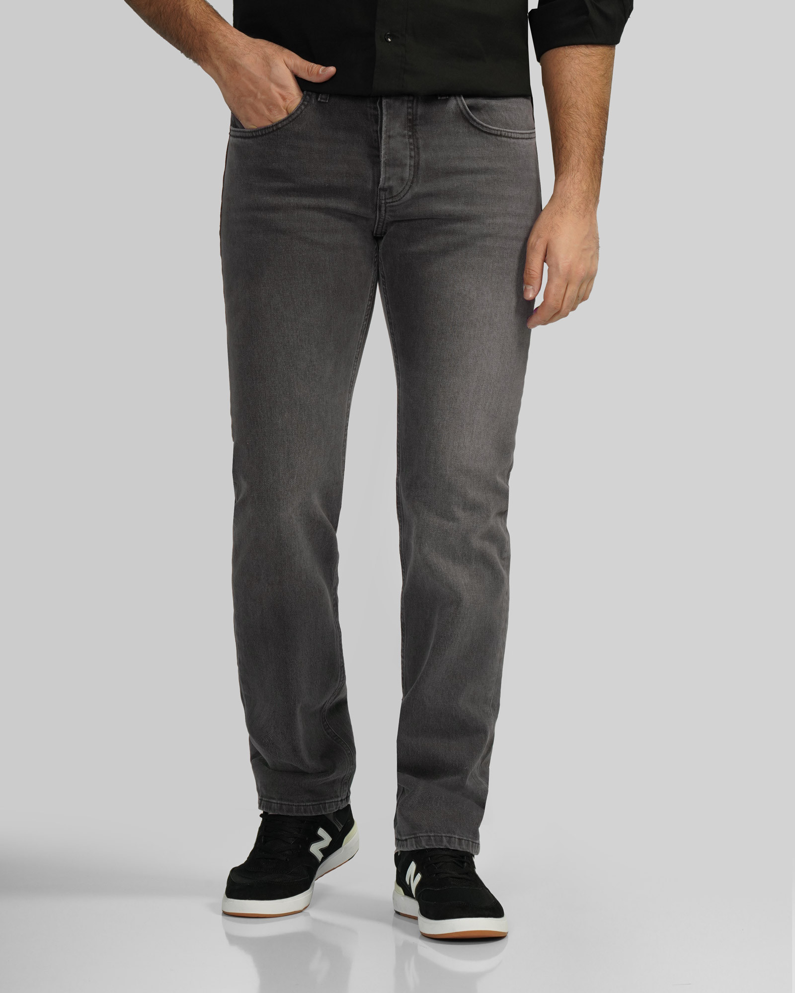 خرید و قیمت شلوار جین رگولار (Regular) ساده مردانه دودی 24312248