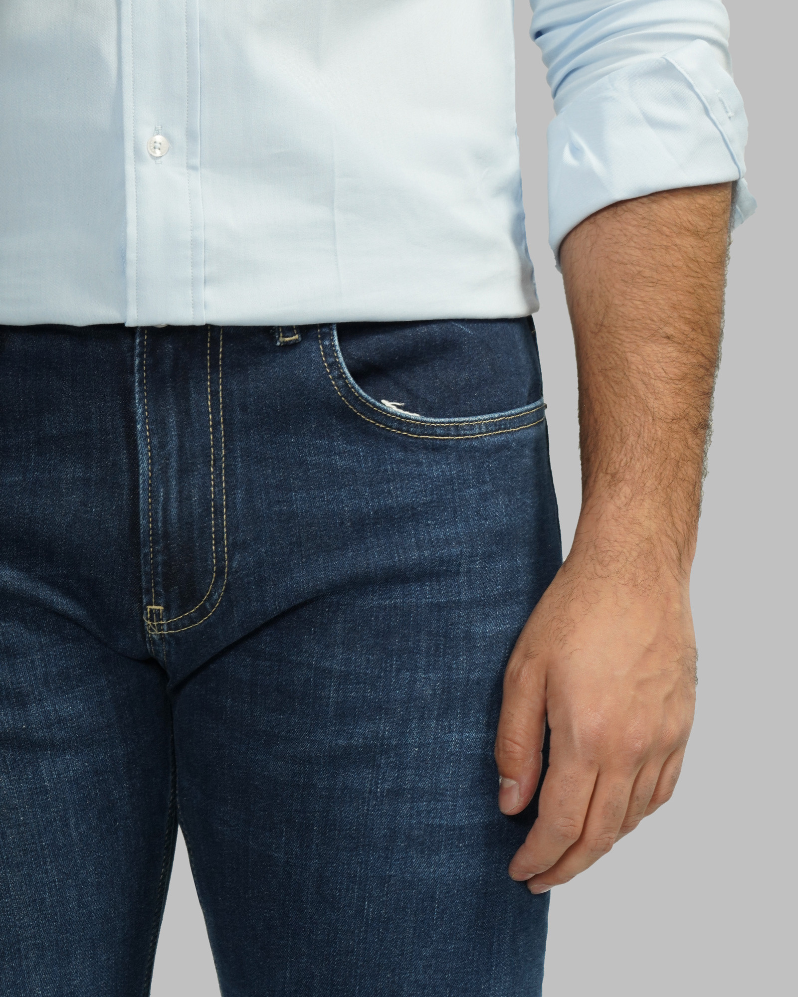 خرید و قیمت شلوار جین رگولار ساده مردانه سرمه ای تیره 23412213