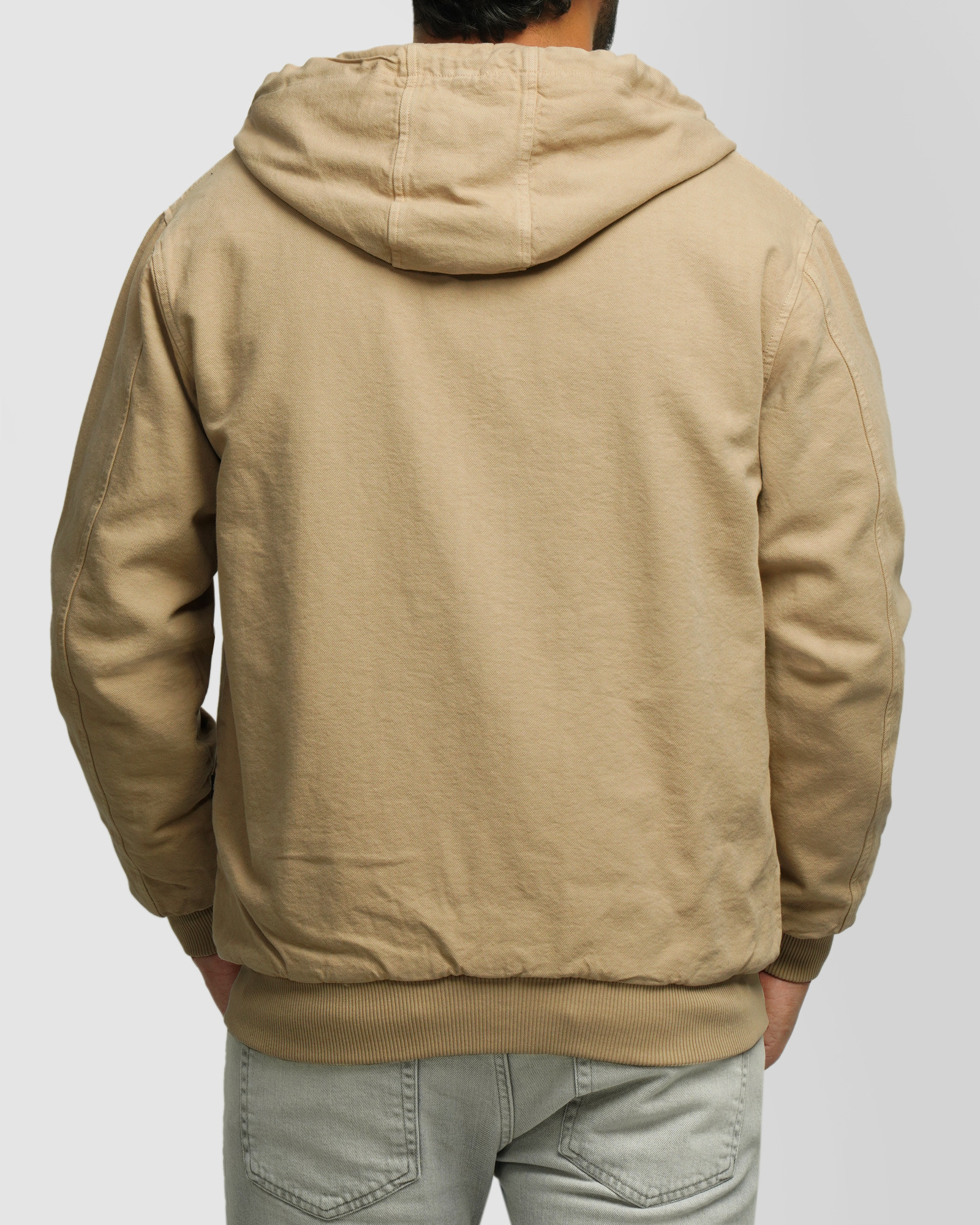 کاپشن مردانه کلاه دار کرم 24216368