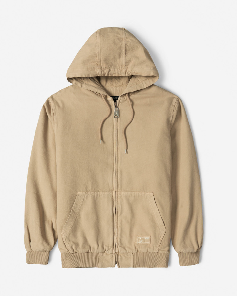 کاپشن مردانه کلاه دار کرم 24216368