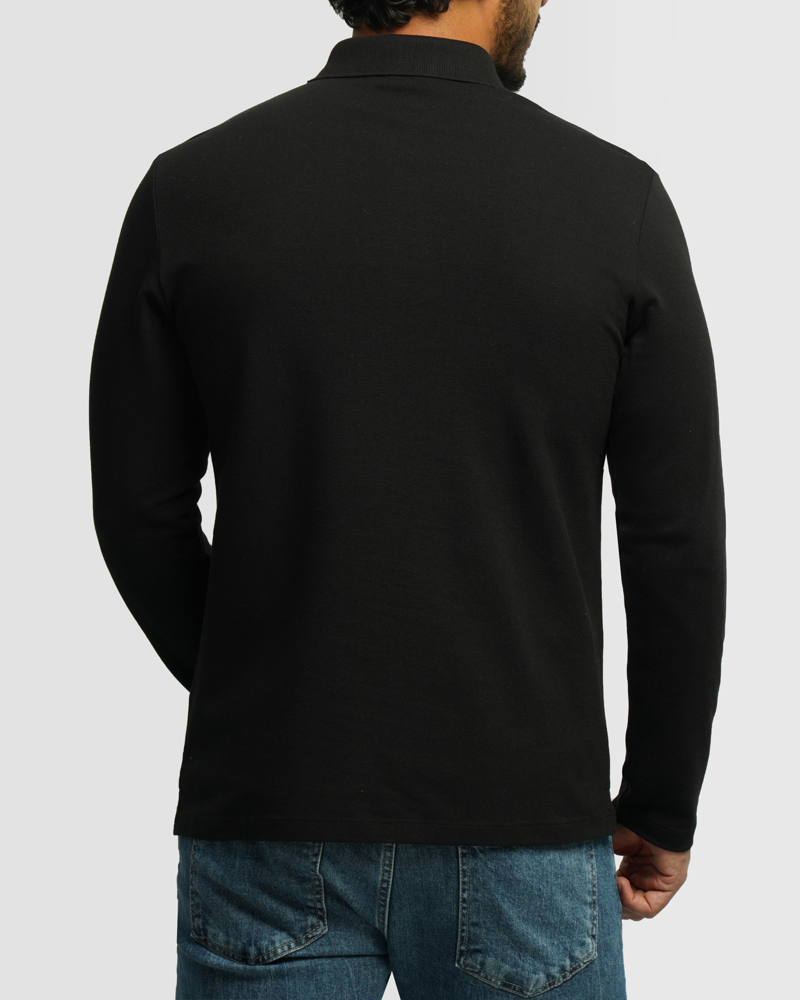 خرید و قیمت پولوشرت آستین بلند مردانه مشکی 24386112
