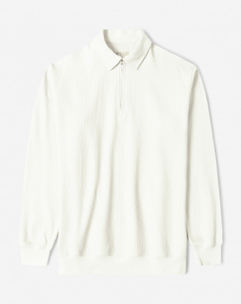 خرید و قیمت پولوشرت آستین بلند نیم زیپ مردانه سفید 24386111