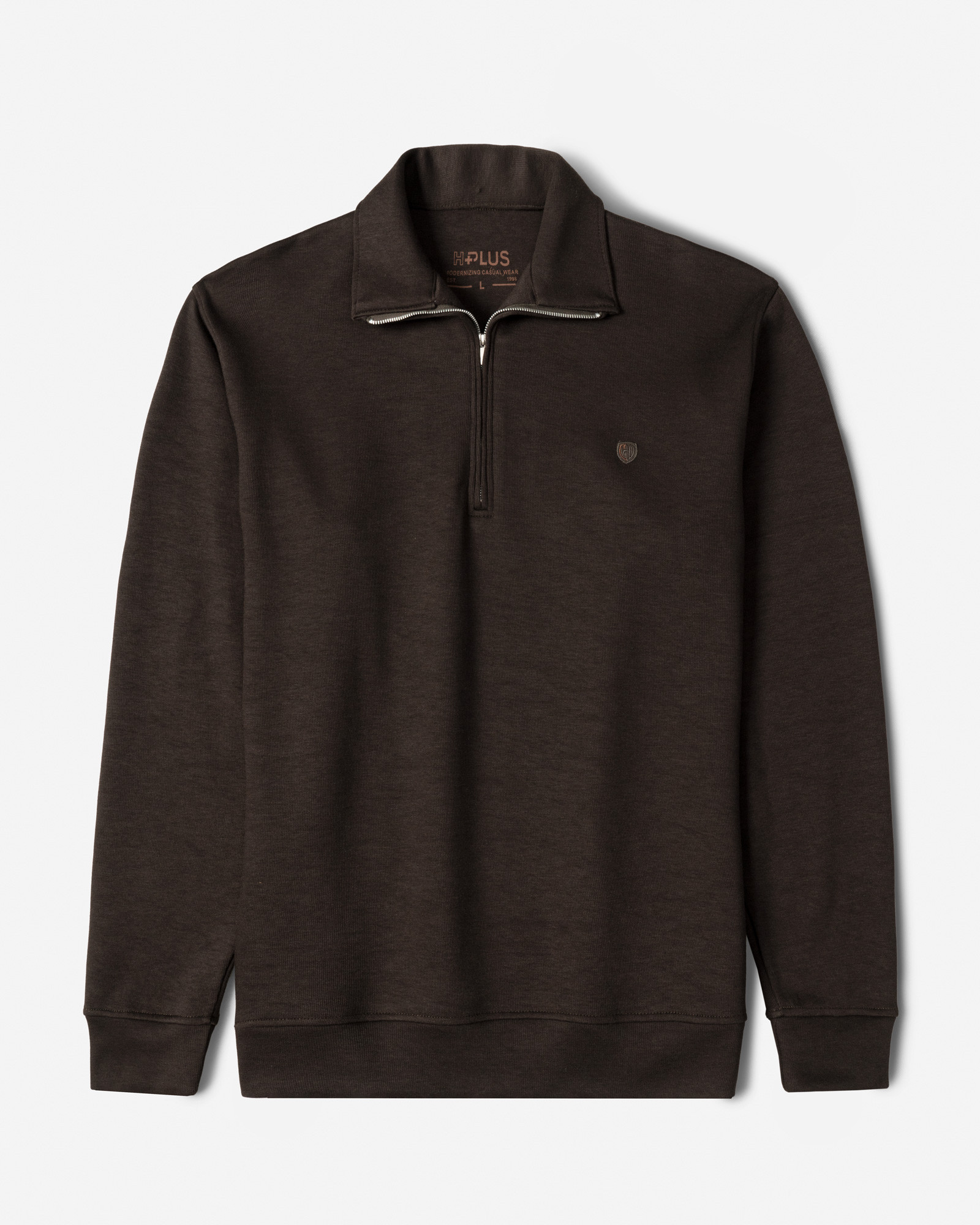 پلیور سلانیک نیم زیپ مردانه قهوه ای 24341128