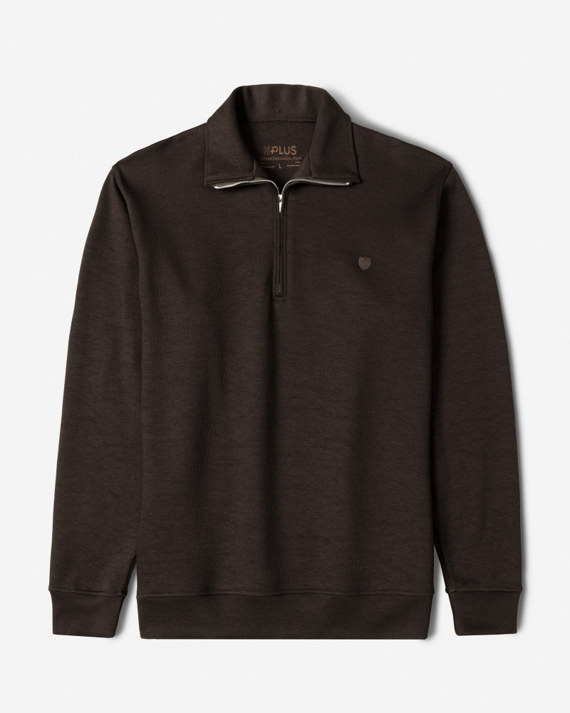 پلیور سلانیک نیم زیپ مردانه قهوه ای 24341128