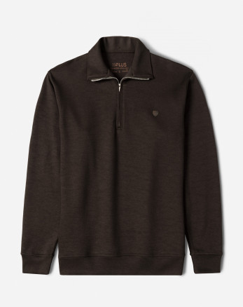 پلیور سلانیک نیم زیپ مردانه قهوه ای 24341128