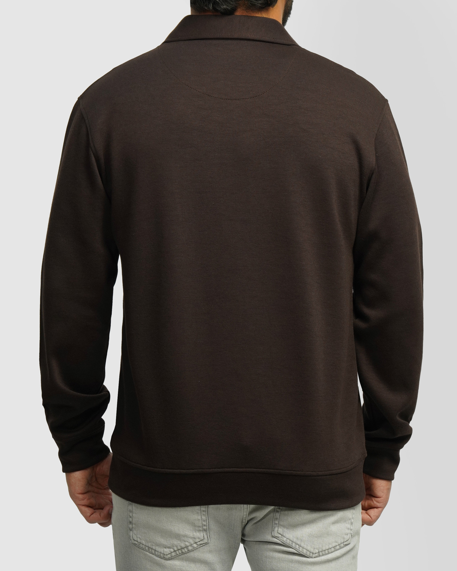 پلیور سلانیک نیم زیپ مردانه قهوه ای 24341128