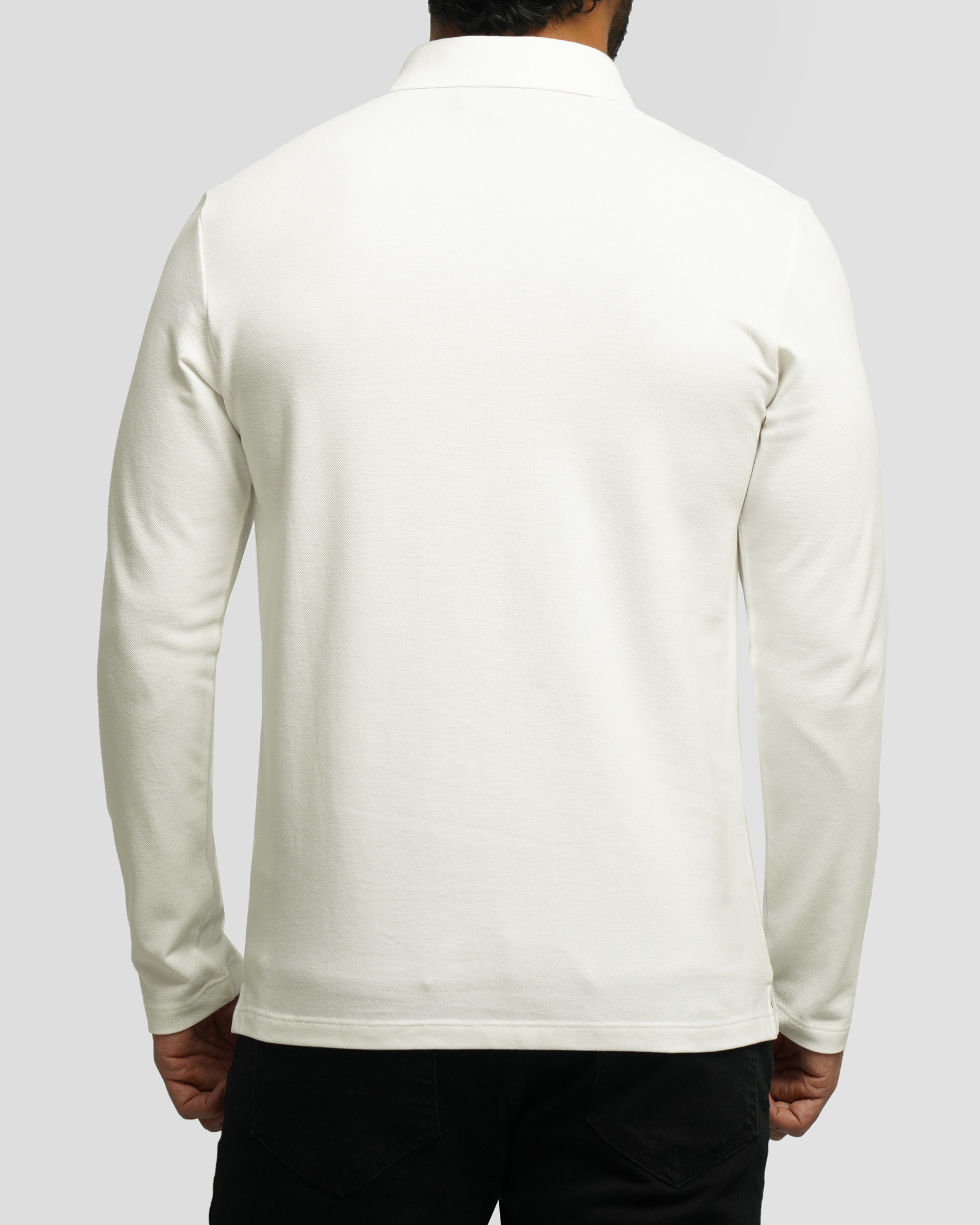 خرید و قیمت پولوشرت آستین بلند مردانه سفید 24386112